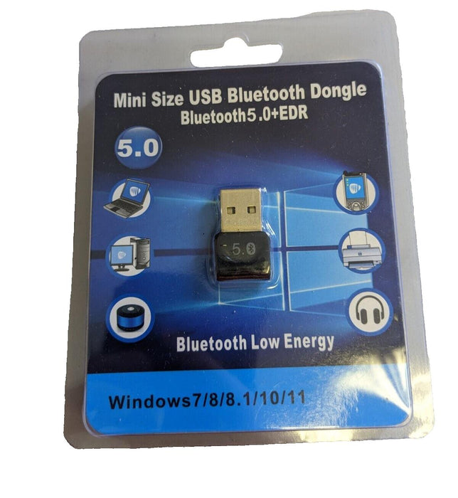 Bluetooth Adapter PC, Bluetooth 5.0 Dongle for Windows 11/10/8.1/7