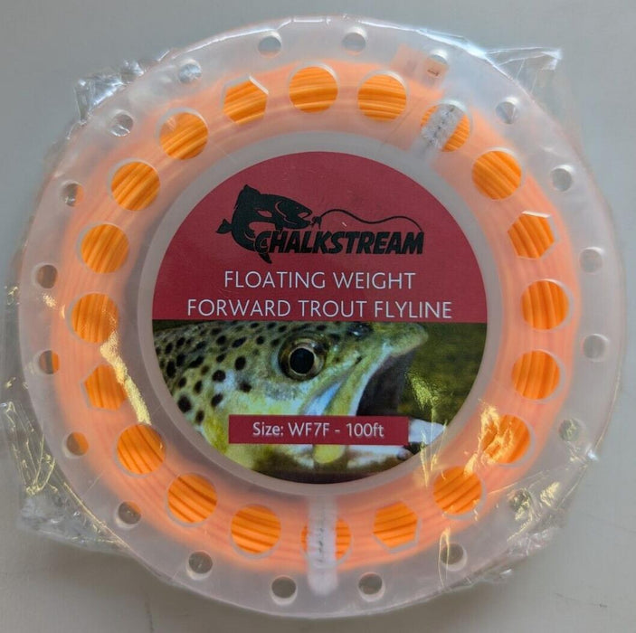 "Chalkstream" Weight Forward floating TROUT fly fishing line WF7F  with leader