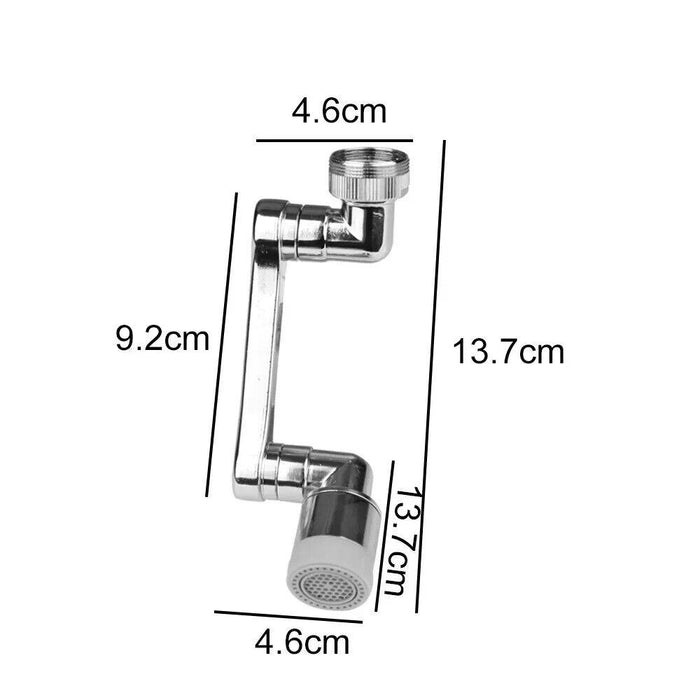 Universal 1080° Swivel Extension Faucet Aerator Rotate Robotic Arm Tap Extender