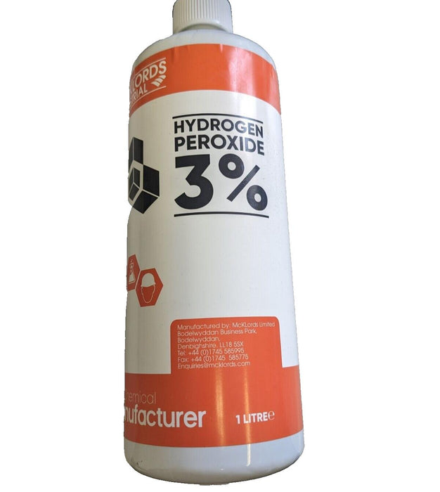 Mcklords Industrial Hydrogen Peroxide 3% 1 Litre