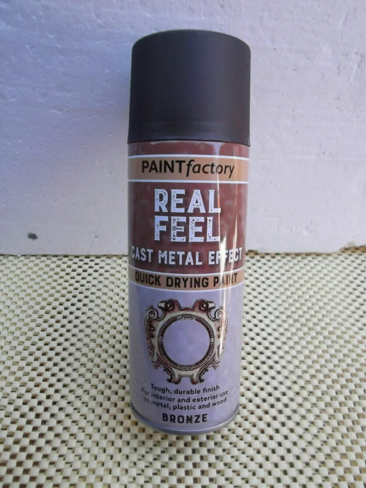 REAL FEEL CAST METAL EFFECT QUICK DRYING Spray Paint 400ml BRONZE