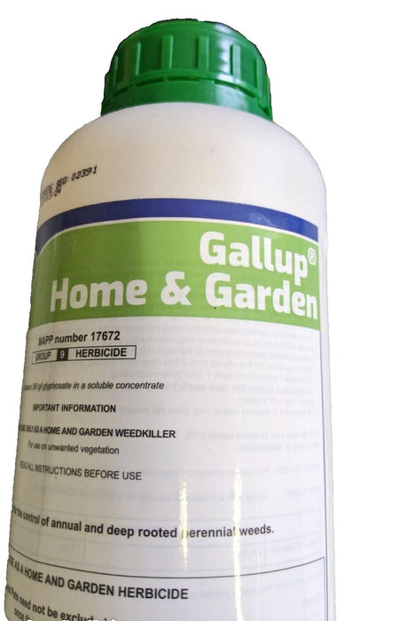 Gallup Home and Garden Weedkiller Concentrated Strong Glyphosate. 1 Litre