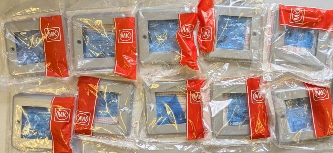 MK K292 ALM Metalclad  1G Data Skt Frontplate 2 Module - Pack of 9