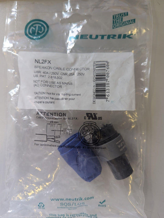 Neutrik NL2FX Speakon Cable Connector