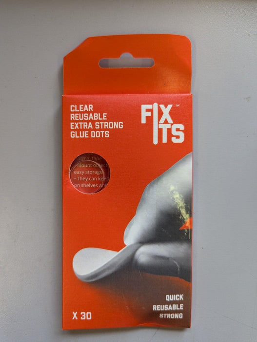 Fix Its Clear Reusable Extra Strong Glue Dots - 30 Pack