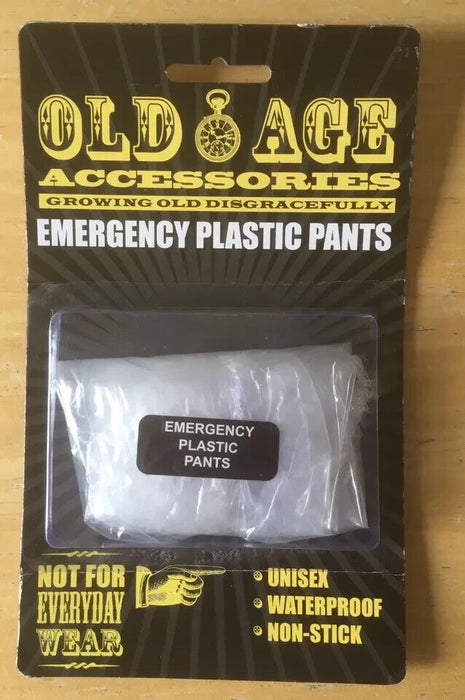 Joke WaterProof Emergency Plastic Pants (Boxer Gifts) Old Age Accessories UniSex