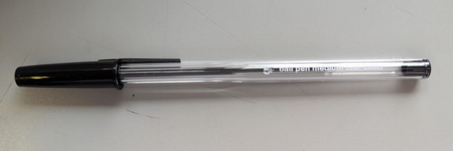 5 Star Value Ball Pen Medium Black - 100 Pens