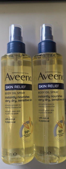 Aveeno Skin Relief Body Oil Spray 200ml x2