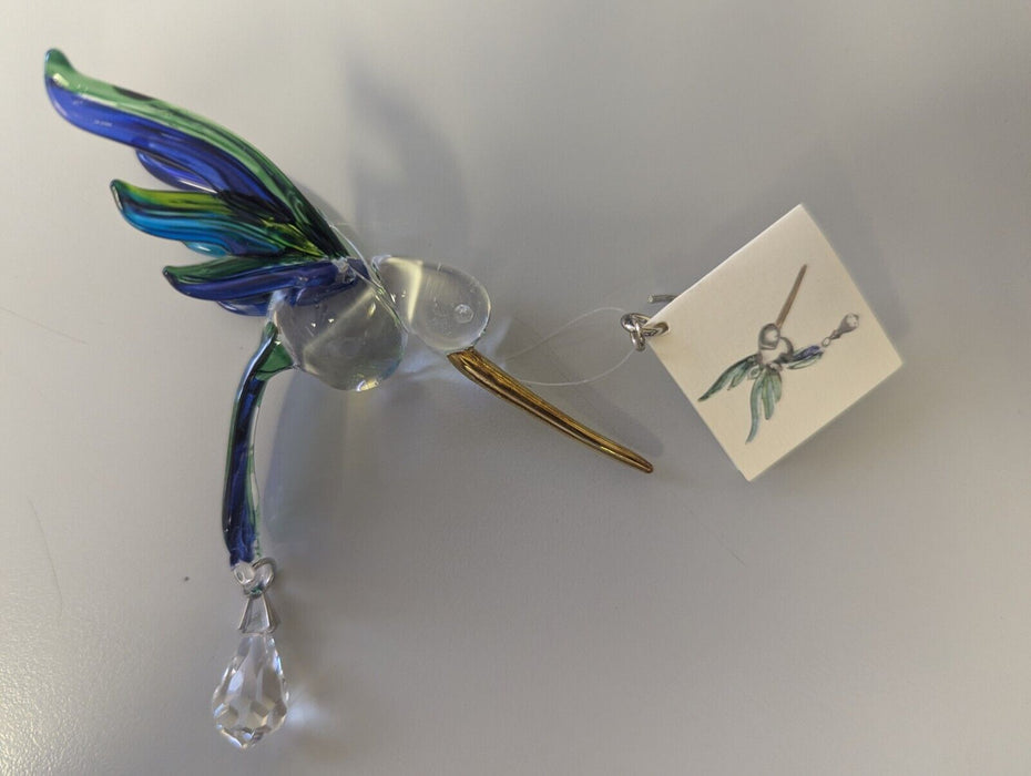 Wild Things Handmade Fantasy Glass Hummingbird Peacock Gift