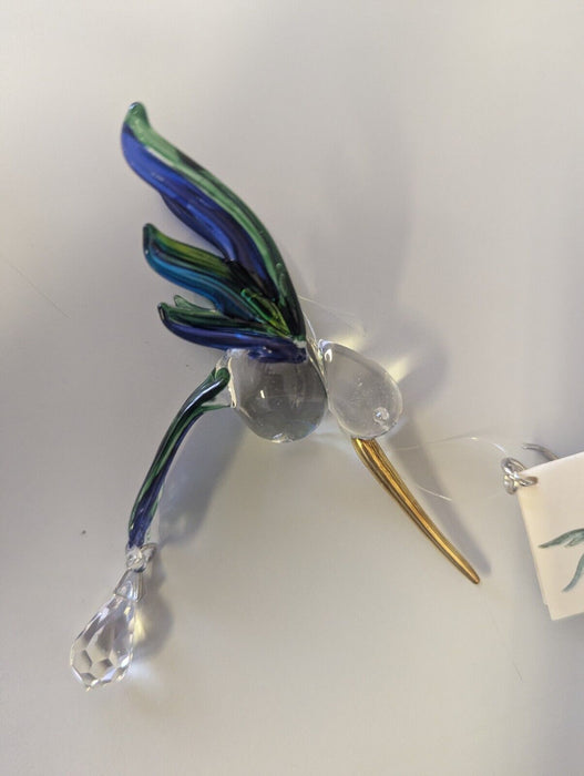 Wild Things Handmade Fantasy Glass Hummingbird Peacock Gift