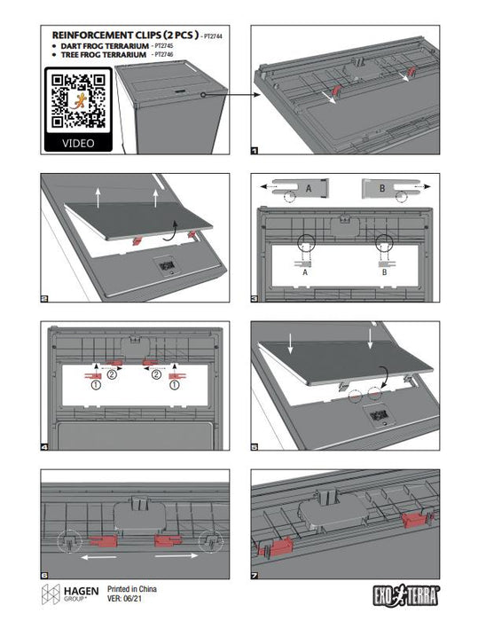 Exo Terra Reinforcement Clips 2 pieces per pack. 2 packs