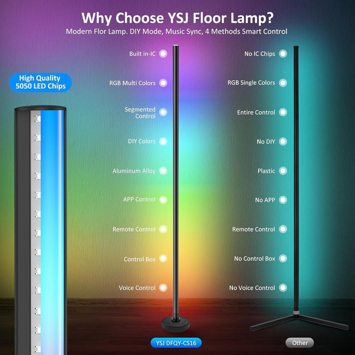 YSJ RGB+LC Dynamic Colour Floor Lamp