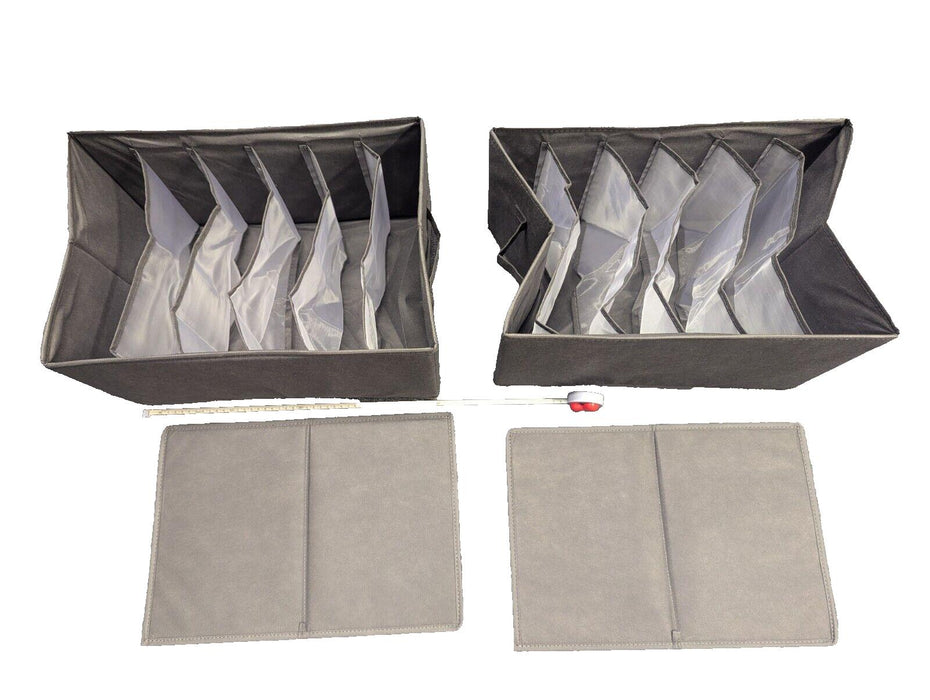 Storage organisers Foldable Grey x2