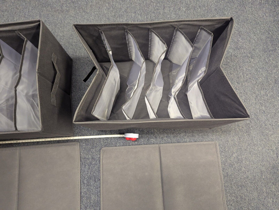 Storage organisers Foldable Grey x2