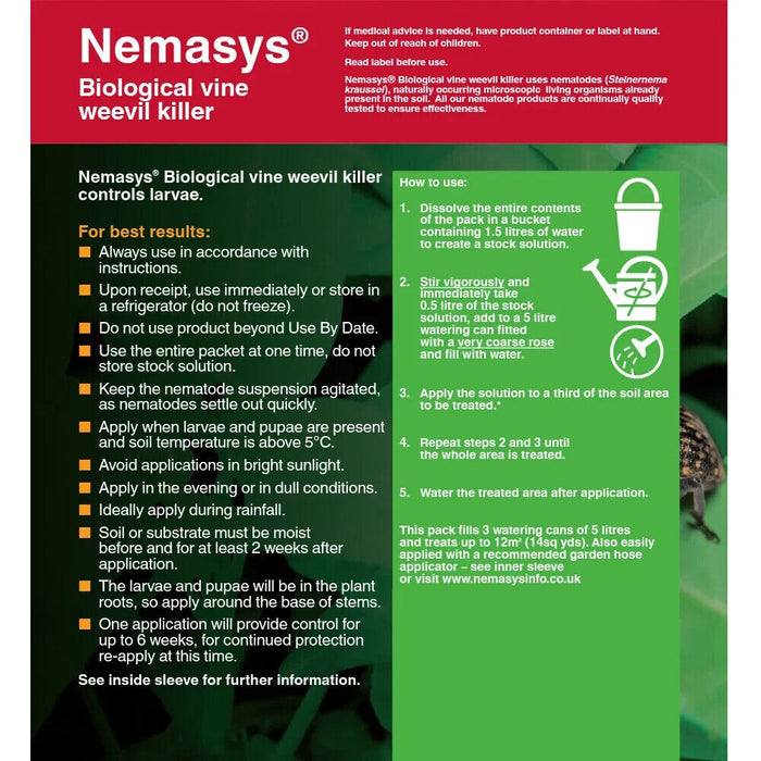 Nemasys Nematodes Vine Weevil Killer