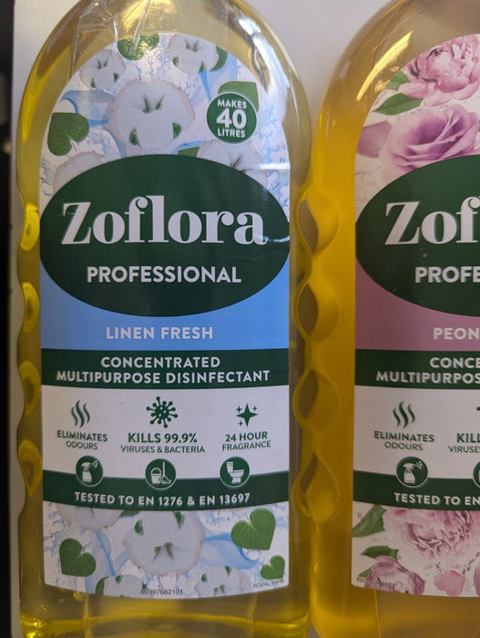 Zolflora Linen Fresh 1L & Zalflora Peony Blush 1L