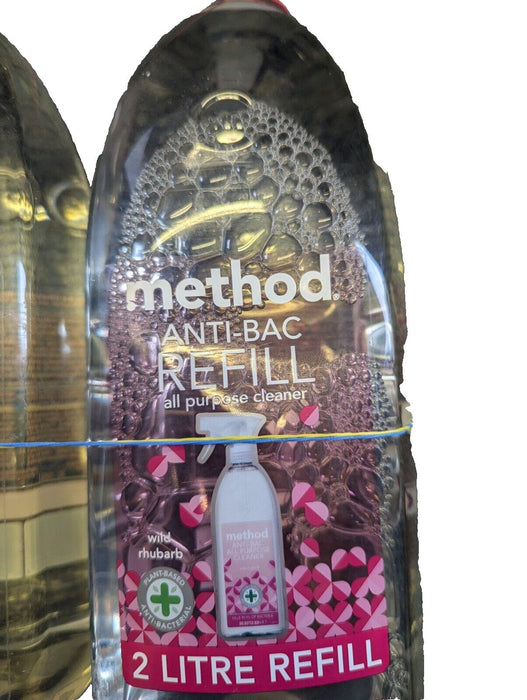 Method Anti-Bac Cleaner Peach 2L & Wild Rhubarb 2L