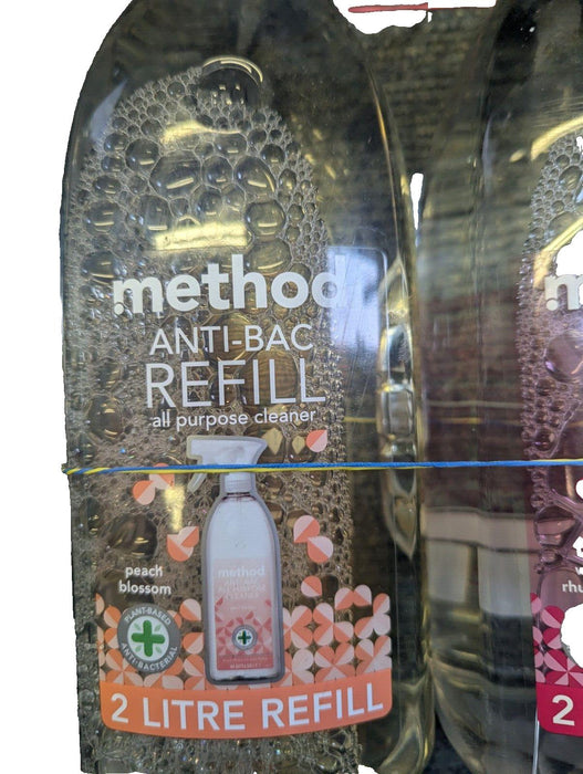 Method Anti-Bac Cleaner Peach 2L & Wild Rhubarb 2L