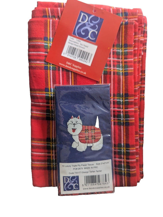 Scott Inness Royal Stewart Tea Towel Tartan (Free Tartan Tissues)