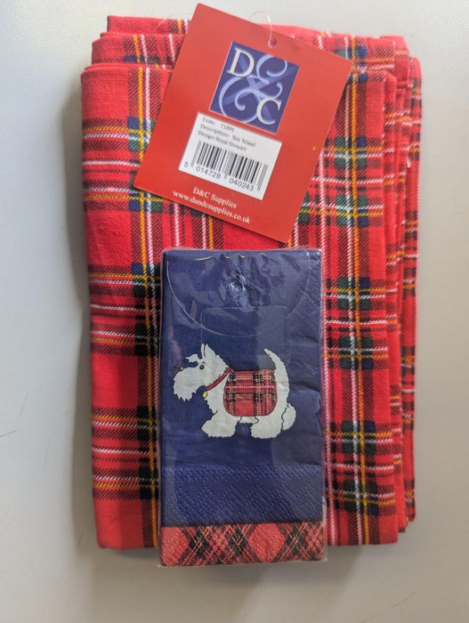 Scott Inness Royal Stewart Tea Towel Tartan (Free Tartan Tissues)