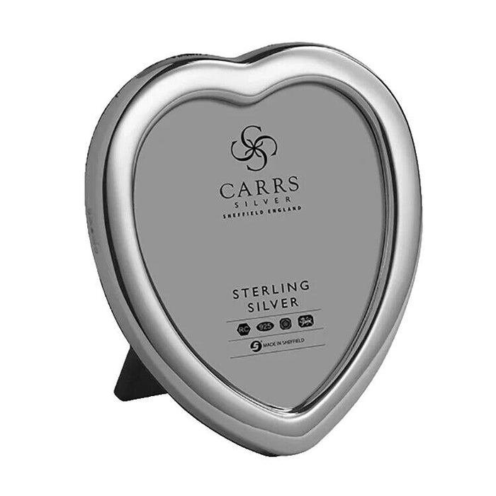 Heart Sterling Silver Photo Frame With Grey Velvet Back