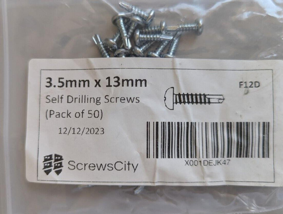 Self Drilling Screws - 3.5mm x 13mm - Pack of 50