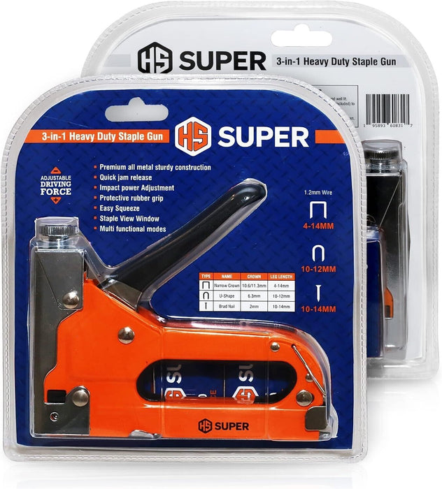 HS Super 3 in 1 Heavy Duty Staple Gun