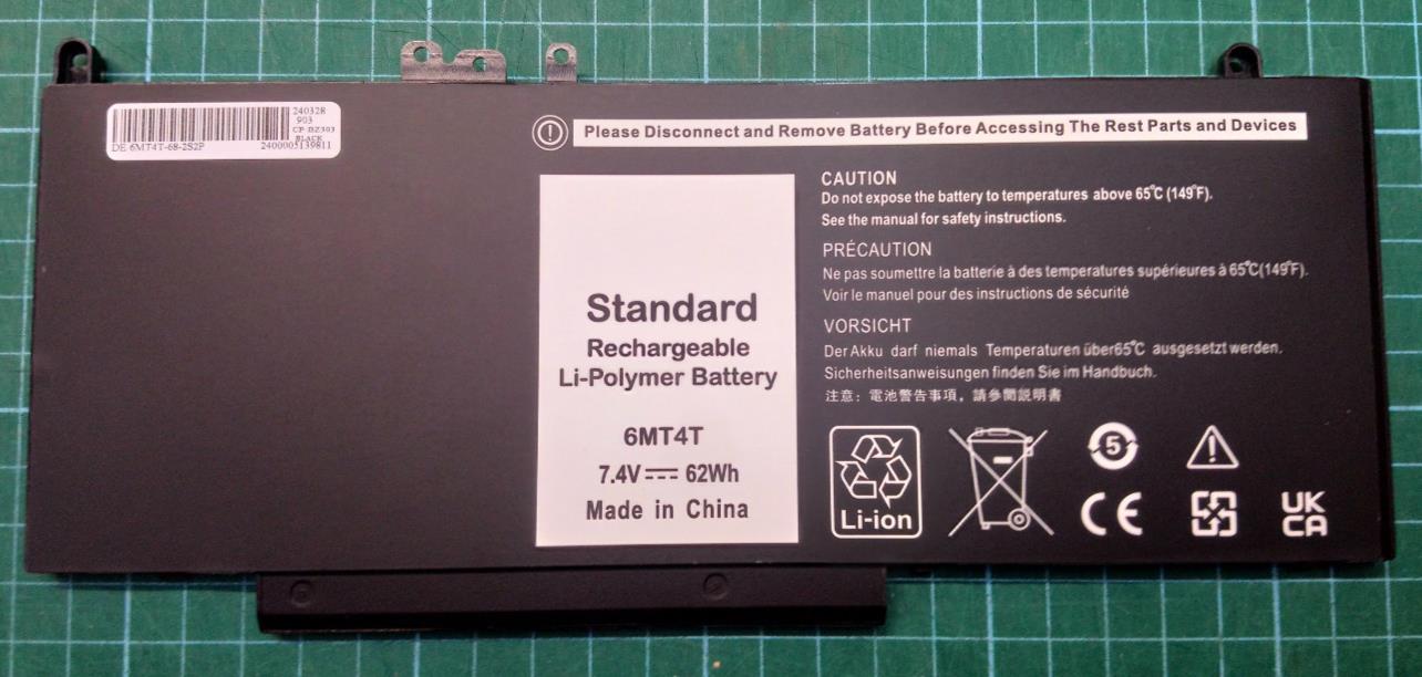 6MT4T Battery For Dell Latitude E5570 E5270 E5470 Notebook Battery TXF9M 0TXF9M