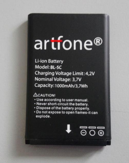 artfone BL-5C Battery Compatible with C1, 7600, N70, 1100, 1600, 2300, 6230
