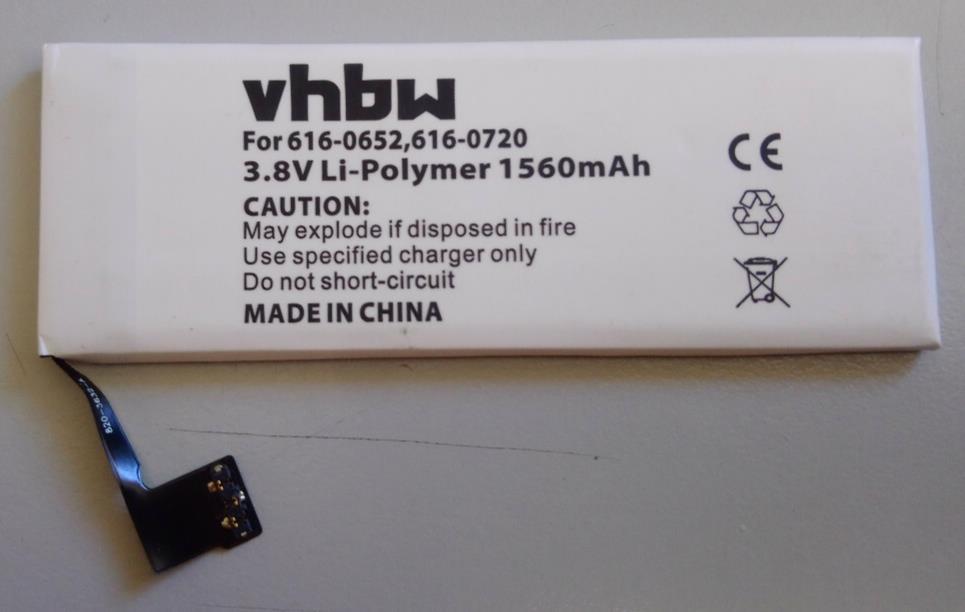 VHBW New Battery for Apple A1234 A1457 A1516 616-0652 1560mAh Li-Polymer