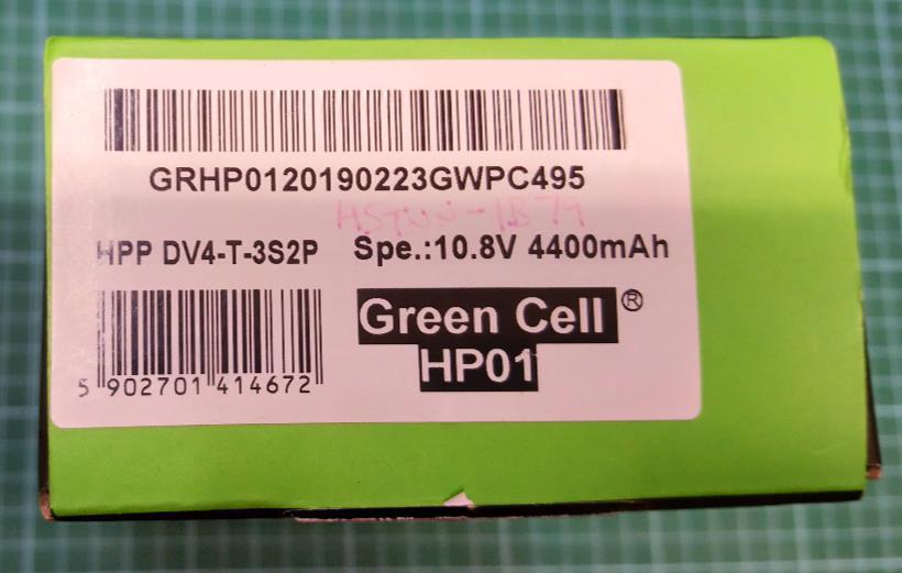 New Green Cell HP01 4400mAh Battery For Hp pavilion DV4