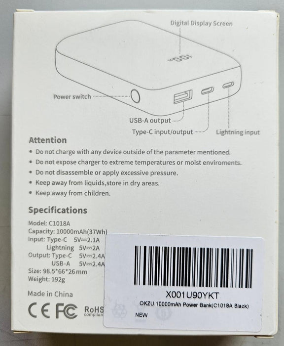 5V 2A Electric Bank for Gilet Vest Battery Pack - 10000mAh Pocket Sized