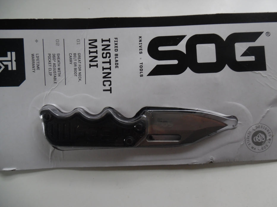 SOG Specialty Knives & Tools Instinct Mini Fixed Blade Knives SOGNB1002CP, Blade Length: 1.9 in, Overall Length: 4.75 in