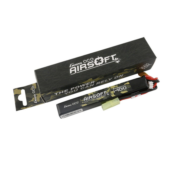Gens Ace 7.4V 1400mAh 25C LiPo Stick Battery - Deans Connector
