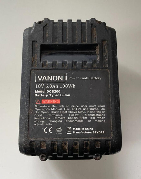 18V 6.0Ah Li-ion Battery for Dewalt DCB180 DCB182 DCB184 DCB200