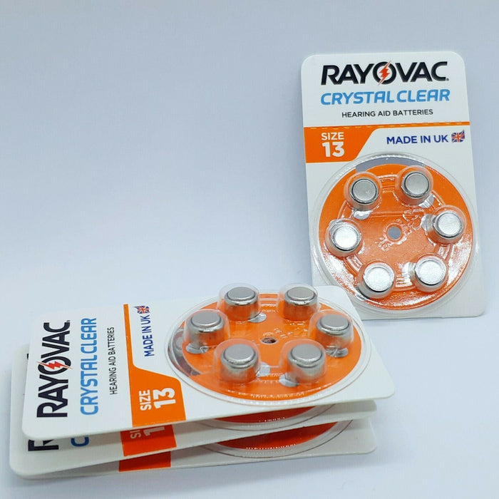 Rayovac Crystal Clear Hearing Aid Batteries x 24 Size 13 PR48 Authorised Seller