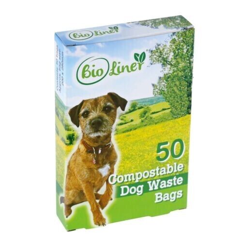 50 x BioLiner Dog Waste Bags – Compostable Dog Waste/Poo Bags