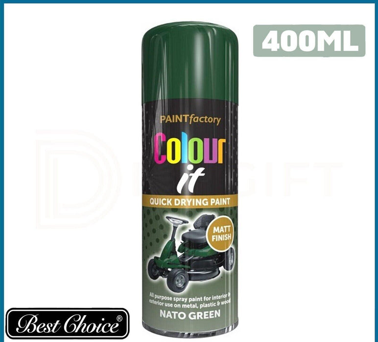 SPRAY PAINTS ALL PURPOSE AEROSOL MATT Nato Green 400ML