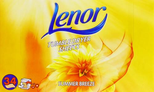 34 Lenor Tumble Dryer Sheets Summer Breeze. A Breath of Fresh Air for dryer