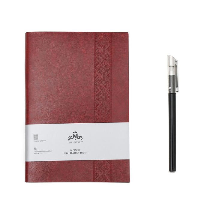 A5 Journal & Pen Ruled Pages Mens Women Gift Office Diary Notebook Brown