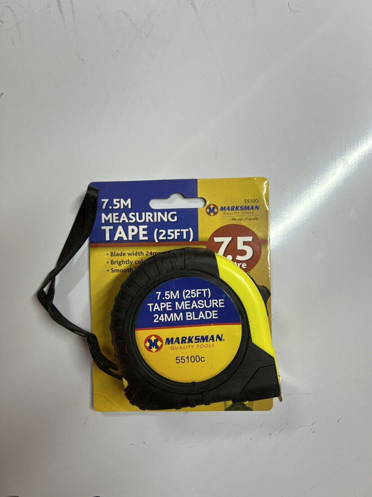 7.5M Tape Measure 25FT Heavy Duty Industrial 25mm Smooth Blade Recoil Belt Clip