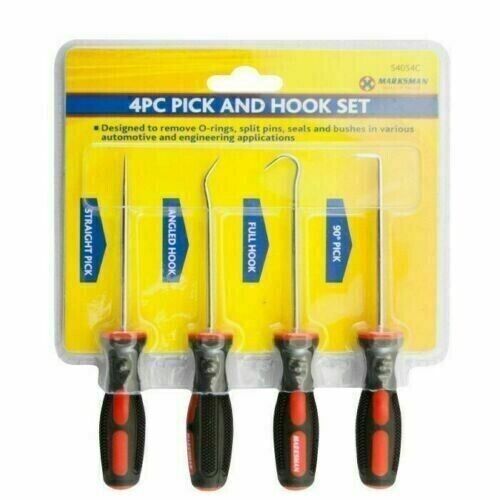 4PC CAR AUTOMOTIVE Rubber HOOK AND PICK SET O-RING SEAL REMOVER CRAFT TOOL