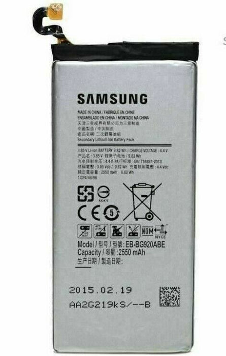 Replacement Battery For Samsung Galaxy S6 SM-G920F EB-BG920ABE 2550mAh