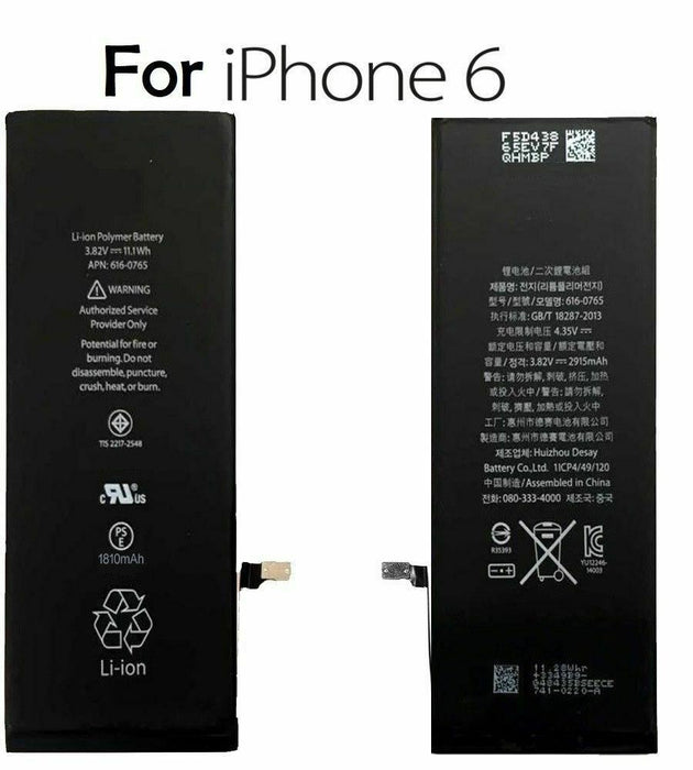 Replacement Battery For Apple iPhone 6 (1810 mAh) Quality product with warranty