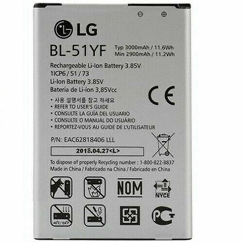 New LG BL-51YF Replacement Battery 3000mAh 11.6Wh For LG G4 H815 Dual LTE H819