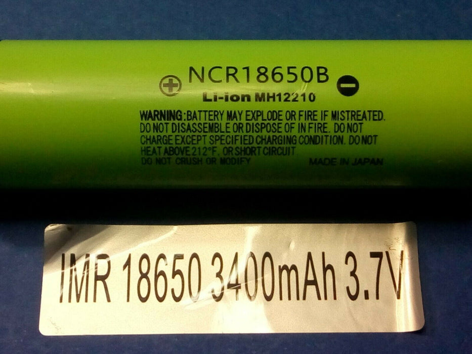 Genuine Panasonic Battery NCR18650B 3400mAh Li-ion 3.7V Rechargeable 2 OFF