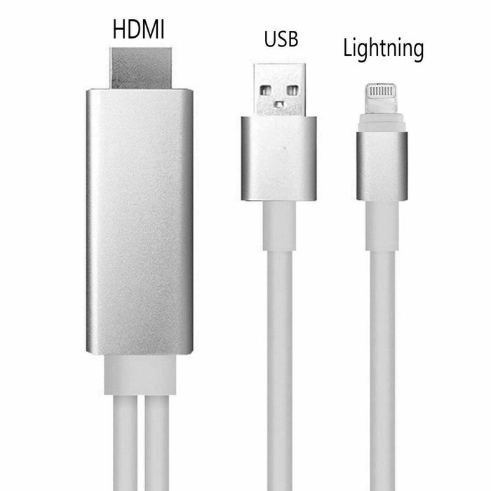 Lightning to HDMI Cable 2M TV AV Adapter Charger For iPad Air iPhone 11 X XS 8 7