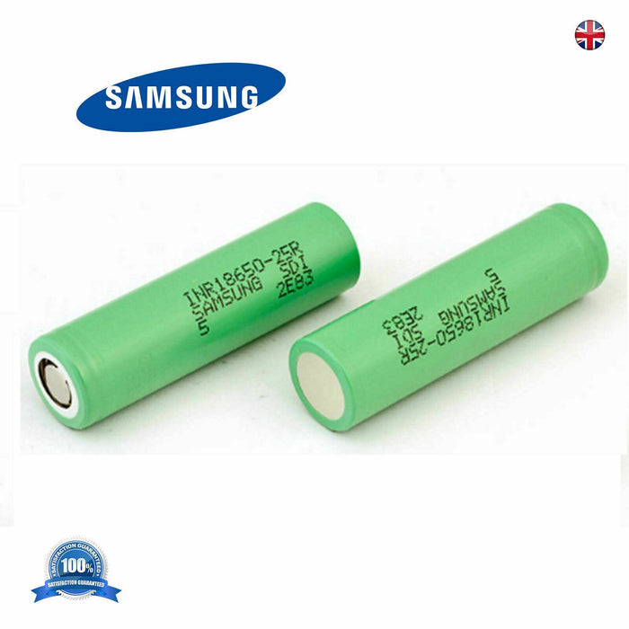 2 X SAMSUNG 25r 2500mAh Batteries 3.7v Rechargeable Battery Cells INR, IMR