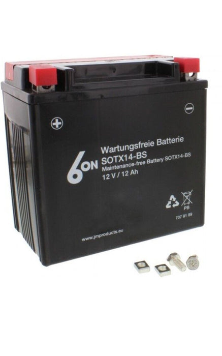 6-ON YTX14-BS Maintenance Free Battery | SOTX14-BS