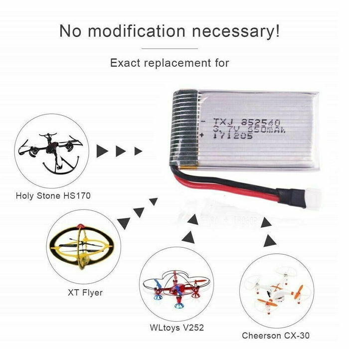 4 x 650mAh 3.7V Lipo Battery For Syma X5C X5SC X5SW RC Drone Quadcopter skyviper